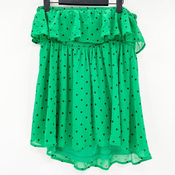 Torrid‎ Green Polka Dot Tube Top Plus size - Picture 3 of 5